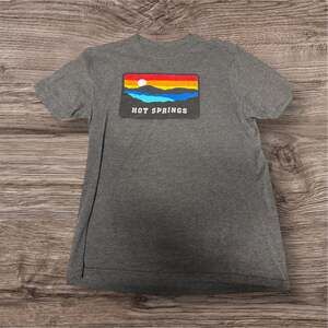 Lake & Trail Hot Springs Arkansas Retro Sunset Graphic T-Shirt
